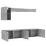 Muebles de TV de pared 5 pzas madera ingeniería gris hormigón de , Muebles TV - Ref: Foro24-3216499, Precio: 151,44 €, Descue...