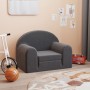 Sofá cama infantil felpa suave gris antracita de , Mobiliario para bebés y niños pequeños - Ref: Foro24-357018, Precio: 41,83...