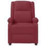 Sillón reclinable de cuero sintético rojo tinto de , Sillones - Ref: Foro24-340173, Precio: 188,09 €, Descuento: -5%%