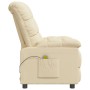 Sillón de masaje de tela color crema de , Sillones de masaje eléctricos - Ref: Foro24-342742, Precio: 227,72 €, Descuento: %