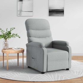 Sillón reclinable de tela gris claro de , Sillones - Ref: Foro24-342700, Precio: 220,91 €, Descuento: %