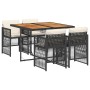 Set de muebles jardín 5 pzas con cojines ratán sintético negro de , Conjuntos de jardín - Ref: Foro24-3210903, Precio: 327,67...