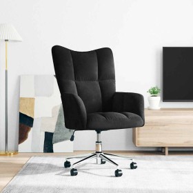 Sillón de relax de terciopelo negro en Sillones | Comprar online en Foru.es