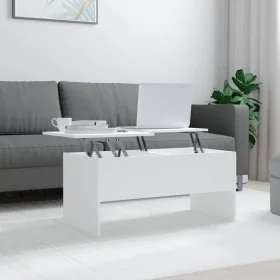 White plywood coffee table 102x50.5x46.5 cm by vidaXL, Coffee table - Ref: Foro24-809719, Price: 80,22 €, Discount: %
