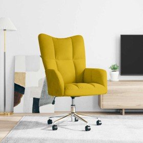 Sillón de relax de terciopelo amarillo mostaza en Sillones | Comprar online en Foru.es
