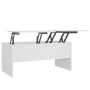 Mesa de centro madera contrachapada blanco 102x50,5x46,5 cm de vidaXL, Mesas de centro - Ref: Foro24-809719, Precio: 81,18 €,...