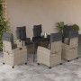 Set comedor jardín 7 pzas y cojines ratán sintético gris claro de , Conjuntos de jardín - Ref: Foro24-3212848, Precio: 833,99...