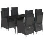 Set de muebles jardín 5 pzas con cojines ratán sintético negro de , Conjuntos de jardín - Ref: Foro24-3213177, Precio: 633,21...
