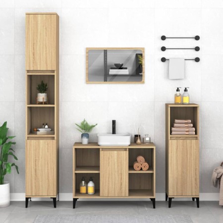 Armario de lavabo madera contrachapada roble Sonoma 80x33x60 cm | Foro24.es | Tu tienda online para hogar, jardín y más Foro24.es