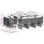 Set de comedor jardín 11 pzas con cojines ratán sintético negro de , Conjuntos de jardín - Ref: Foro24-3211035, Precio: 682,7...