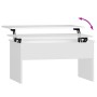 Mesa de centro madera contrachapada blanco 80x50,5x41,5 cm de vidaXL, Mesas de centro - Ref: Foro24-809638, Precio: 69,08 €, ...