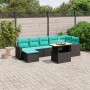 Set de sofás de jardín 8 piezas y cojines ratán sintético negro | Foro24.es | Tu tienda online para hogar, jardín y más Foro24.es