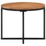 Mesa de centro de madera maciza de acacia y hierro 45x45x35 cm | Foro24.es | Tu tienda online para hogar, jardín y más Foro24.es