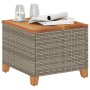 Mesa de jardín ratán sintético madera acacia gris 45x45x37 cm de , Mesas de jardín - Ref: Foro24-366326, Precio: 70,02 €, Des...