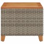 Mesa de jardín ratán sintético madera acacia gris 45x45x37 cm de , Mesas de jardín - Ref: Foro24-366326, Precio: 70,02 €, Des...