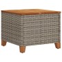Mesa de jardín ratán sintético madera acacia gris 45x45x37 cm de , Mesas de jardín - Ref: Foro24-366326, Precio: 70,02 €, Des...