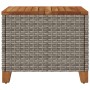 Mesa de jardín ratán sintético madera acacia gris 45x45x37 cm de , Mesas de jardín - Ref: Foro24-366326, Precio: 70,02 €, Des...