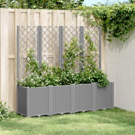 Jardinera con enrejado PP gris claro 160x40x140 cm de , Maceteros y jardineras - Ref: Foro24-367872, Precio: 197,17 €, Descue...