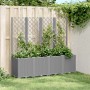 Jardinera con enrejado PP gris claro 160x40x140 cm de , Maceteros y jardineras - Ref: Foro24-367872, Precio: 197,17 €, Descue...