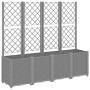 Jardinera con enrejado PP gris claro 160x40x140 cm de , Maceteros y jardineras - Ref: Foro24-367872, Precio: 197,17 €, Descue...