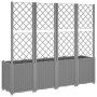 Jardinera con enrejado PP gris claro 160x40x140 cm de , Maceteros y jardineras - Ref: Foro24-367872, Precio: 197,17 €, Descue...