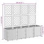 Jardinera con enrejado PP gris claro 160x40x140 cm de , Maceteros y jardineras - Ref: Foro24-367872, Precio: 197,17 €, Descue...