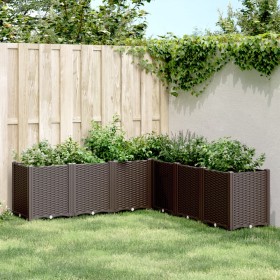 Jardinera PP marrón 160x160x53 cm de , Maceteros y jardineras - Ref: Foro24-367870, Precio: 178,05 €, Descuento: %