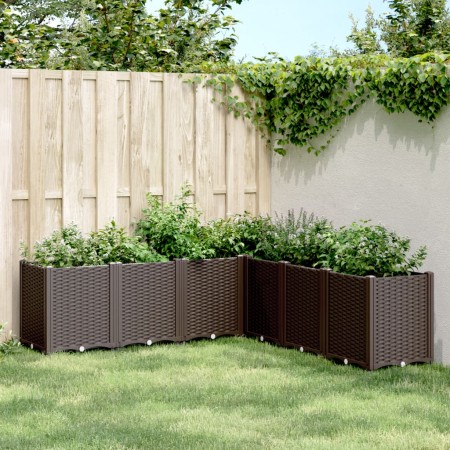 Jardinera PP marrón 160x160x53 cm de , Maceteros y jardineras - Ref: Foro24-367870, Precio: 178,05 €, Descuento: %