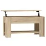 Mesa de centro madera de ingeniería roble Sonoma 101x49x52 cm de vidaXL, Mesas de centro - Ref: Foro24-809704, Precio: 87,97 ...