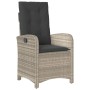 Sillón de jardín reclinable con cojines ratán PE gris claro de , Sillas de jardín - Ref: Foro24-365166, Precio: 147,60 €, Des...