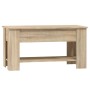 Mesa de centro madera de ingeniería roble Sonoma 101x49x52 cm de vidaXL, Mesas de centro - Ref: Foro24-809704, Precio: 90,81 ...