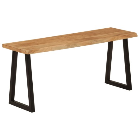 Banco con borde natural de madera de acacia maciza 105 cm de , Bancos - Ref: Foro24-372754, Precio: 104,46 €, Descuento: -5%%