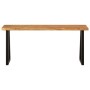 Banco con borde natural de madera de acacia maciza 105 cm de , Bancos - Ref: Foro24-372754, Precio: 104,46 €, Descuento: -5%%