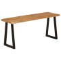 Banco con borde natural de madera de acacia maciza 105 cm de , Bancos - Ref: Foro24-372754, Precio: 104,46 €, Descuento: -5%%