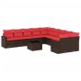 Set de sofás de jardín 11 pzas cojines ratán sintético marrón de , Conjuntos de jardín - Ref: Foro24-3219514, Precio: 752,86 ...