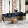 Set de sofás de jardín 7 pzas con cojines ratán sintético gris de , Conjuntos de jardín - Ref: Foro24-3256467, Precio: 509,06...