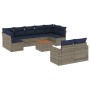 Set de sofás de jardín 10 pzas con cojines ratán sintético gris de , Conjuntos de jardín - Ref: Foro24-3256607, Precio: 736,5...