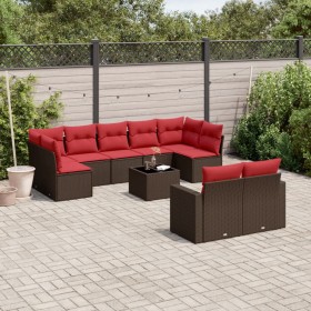 Comprar Set de sofás de jardín 10 pzas y cojines