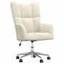 Sillón de relax de terciopelo color blanco crema en Sillones | Comprar online en Foru.es
