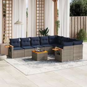 Comprar Set de sofás de jardín 10 pzas con