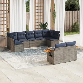 Comprar Set de sofás de jardín 9 pzas con cojines