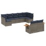 Set de sofás de jardín 9 pzas con cojines ratán sintético gris | Foro24.es | Tu tienda online para hogar, jardín y más Foro24.es