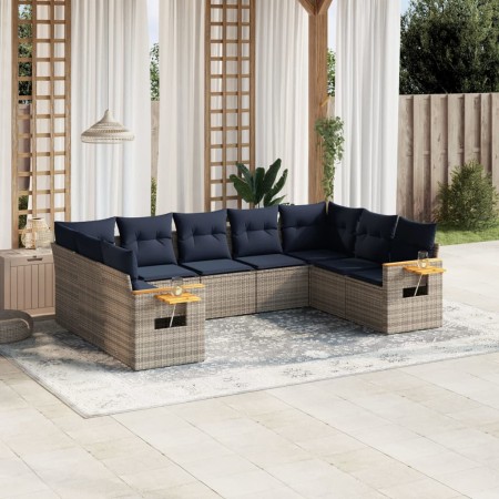 Set de sofás de jardín 9 pzas con cojines ratán sintético gris | Foro24.es | Tu tienda online para hogar, jardín y más Foro24.es