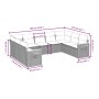 Set de sofás de jardín 9 pzas con cojines ratán sintético gris | Foro24.es | Tu tienda online para hogar, jardín y más Foro24.es