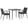Juego comedor jardín 3 piezas y cojines ratán sintético y acero de , Conjuntos de jardín - Ref: Foro24-3186971, Precio: 265,6...