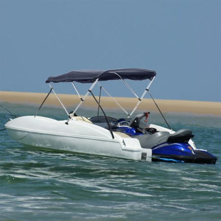 Toldo bimini 3 arcos con paredes laterales 183x(154-167)x137 cm de , Cubiertas para almacenamiento de barcas - Ref: Foro24-94...