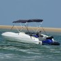 Toldo bimini 3 arcos con paredes laterales 183x(154-167)x137 cm de , Cubiertas para almacenamiento de barcas - Ref: Foro24-94...