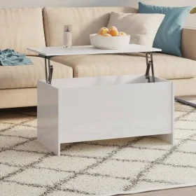 Glossy white plywood coffee table 102x55.5x52.5 cm by vidaXL, Coffee table - Ref: Foro24-809671, Price: 60,15 €, Discount: %