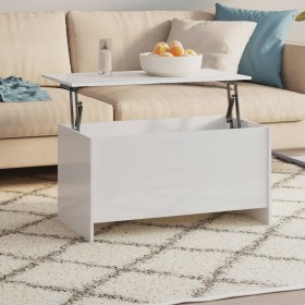 Mesa de centro contrachapada blanco brillo 102x55,5x52,5 cm de vidaXL, Mesas de centro - Ref: Foro24-809671, Precio: 60,15 €,...
