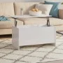 Mesa de centro contrachapada blanco brillo 102x55,5x52,5 cm de vidaXL, Mesas de centro - Ref: Foro24-809671, Precio: 60,15 €,...